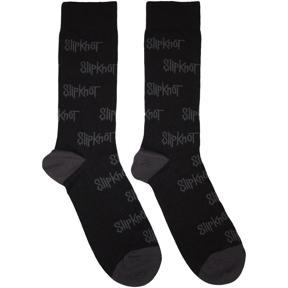 Slipknot - All Over Print Logos Enkelsokken - Zwart